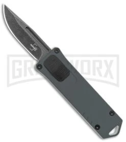 Boker Plus USB OTF Black Automatic Knife Aluminum - Gray SW Plain