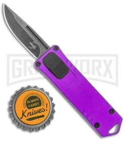 Boker Plus USB OTF Black Automatic Knife Aluminum - Purple SW Plain -Boker Shop Boker Plus USB OTF Auto Purple Aluminum Black SW 06EX277SOI BHQ 125999 jr bottlecap large