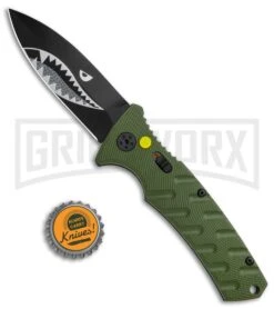 Boker Warhawk Strike Automatic Knife - Dagger -Boker Shop Boker Plus Warhawk Strike Dagger Auto Green Black BHQ 113922 jr bottlecap large