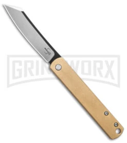 Boker PlusZensin 42 Brass Slip Joint Knife - Satin Plain