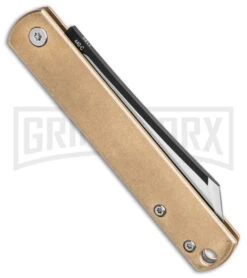 Boker PlusZensin 42 Brass Slip Joint Knife - Satin Plain 9 Boker PlusZensin 42 Brass Slip Joint Knife - Satin Plain -Boker Shop Boker Plus Zensin 42 Slip Joint Knife Brass 3in Satin BHQ 139173 td side large