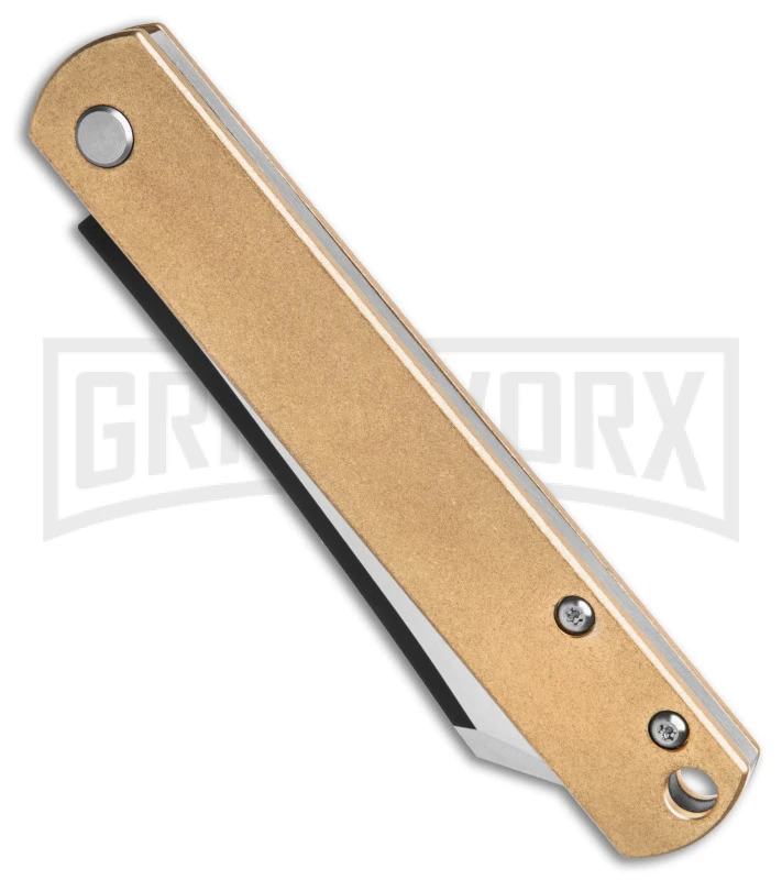 Boker PlusZensin 42 Brass Slip Joint Knife - Satin Plain 4 Boker PlusZensin 42 Brass Slip Joint Knife - Satin Plain - Image 2