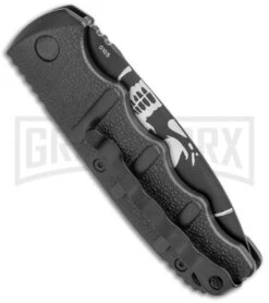 Boker Kalashnikov Skull Black Automatic Knife - Dagger Black Plain 13 Boker Kalashnikov Skull Black Automatic Knife - Dagger Black Plain -Boker Shop Boker Skull Kalashnikov Dagger Auto Black D2 BHQ 48870 jr side large