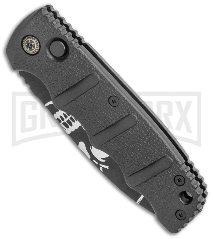 Boker Kalashnikov Skull Black Automatic Knife - Dagger Black Plain 4 Boker Kalashnikov Skull Black Automatic Knife - Dagger Black Plain - Image 2