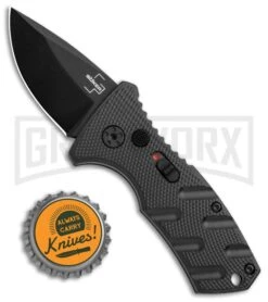 Boker Stubby Strike Black Automatic Knife CA Legal - Black -Boker Shop Boker Stubby Strike CA Legal Auto Black 01BO441NSOI BHQ 99647 jr bottlecap large