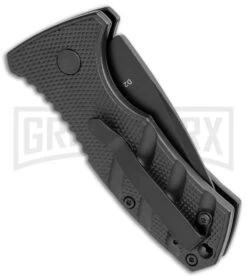Boker Stubby Strike Black Automatic Knife CA Legal - Black -Boker Shop Boker Stubby Strike CA Legal Auto Black 01BO441NSOI BHQ 99647 jr side large