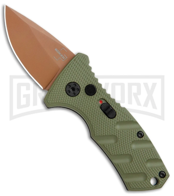Boker Stubby Strike Automatic Knife - Desert Warrior 3 Boker Stubby Strike Automatic Knife - Desert Warrior