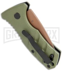Boker Stubby Strike Automatic Knife - Desert Warrior 8 Boker Stubby Strike Automatic Knife - Desert Warrior -Boker Shop Boker Stubby Strike CA Legal Auto OD Green Copper 01BO443NSOI BHQ 99649 jr side large