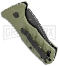 Boker Stubby Strike OD Green Automatic Knife - Black Stonewash 8 Boker Stubby Strike OD Green Automatic Knife - Black Stonewash -Boker Shop Boker Stubby Strike CA Legal Auto OD Green Smokewash 01BO442NSOI BHQ 99648 jr side large
