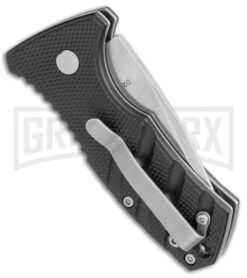Boker Stubby Strike Black Automatic Knife - Stonewash -Boker Shop Boker Stubby Strike CA Legal Auto SW 01BO440NSOI BHQ 99646 jr side large