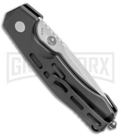 Boker Thunder Storm Automatic Knife Black - Satin Plain 7 Boker Thunder Storm Automatic Knife Black - Satin Plain -Boker Shop Boker Thunder Storm Auto Black Satin BHQ 110585 jr side large