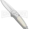 Boker Top Lock II Gray W/Kraton Inserts Manual Knife - 2.75" Satin -Boker Shop Boker Top Lock II Auto Kraton Inserts Satin 117107WB BHQ 34871 jr large