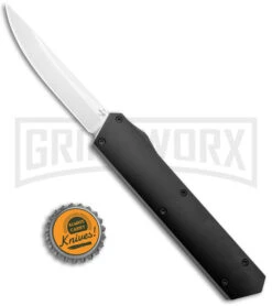 Boker USA Black Kwaiken OTF Automatic Knife - Satin Plain -Boker Shop Boker USA Kwaiken OTF Auto Black Aluminum SW 06EX551 BHQ 115743 jr bottlecap large 1