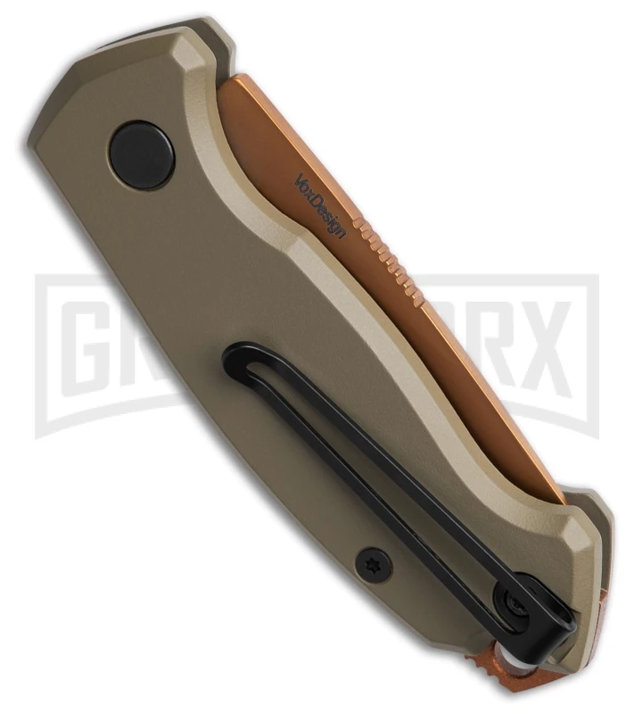 Boker Vox Kompakt CA Legal Automatic Knife OD Green - Drop Point Copper Plain 5 Boker Vox Kompakt CA Legal Automatic Knife OD Green - Drop Point Copper Plain - Image 3