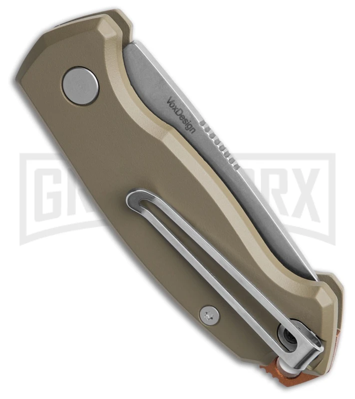 Boker Vox Kompakt CA Legal Automatic Knife OD Green - Drop Point Stonewash 5 Boker Vox Kompakt CA Legal Automatic Knife OD Green - Drop Point Stonewash - Image 3