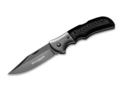 Boker Gray Eminence Folding Knife Black Micarta Handle 440A Plain Black Blade 01SC712