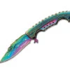 Boker Rainbow Mermaid Flipper Folding Knife Multicolor Handle 440A Plain Multicolor Blade 01LG318 -Boker Shop G318 60916.1682018690