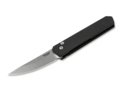 Boker Kwaiken Compact Auto Knife Black Aluminum Handle 154CM Plain Edge 01BO254