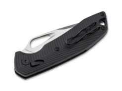 Boker DTK Folding Knife Black GFN Handle Magnacut Tanto Plain Edge 110308