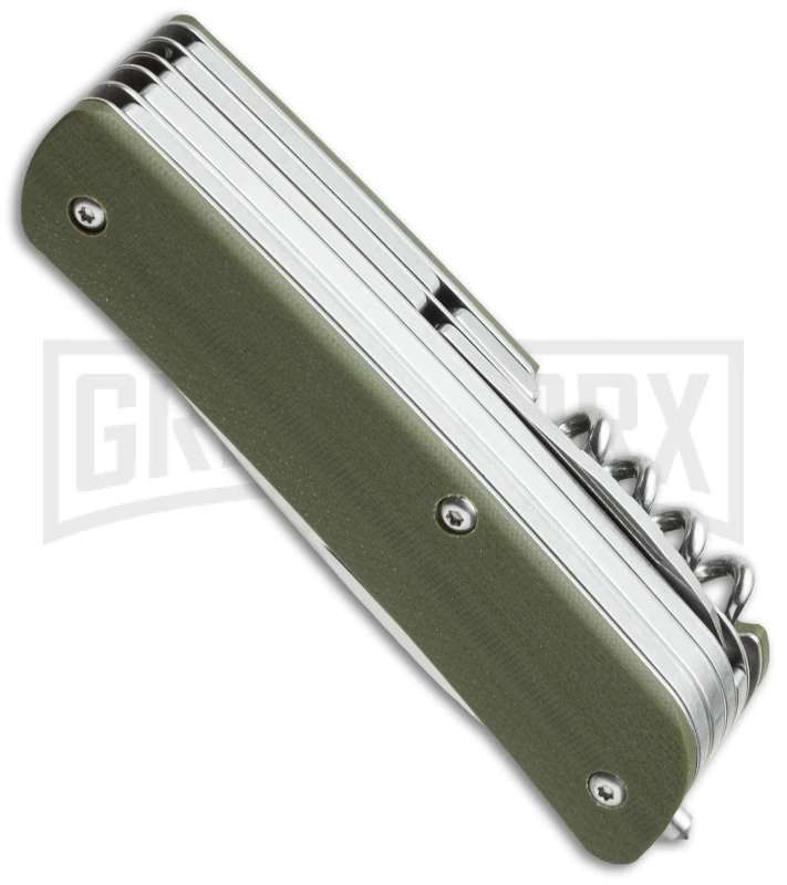 Boker Plus Outdoor 4 Tech-Tool Green G-10 Folding Knife - Polish Plain 4 Boker Plus Outdoor 4 Tech-Tool Green G-10 Folding Knife - Polish Plain - Image 2