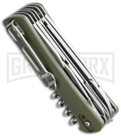 Boker Plus Outdoor 4 Tech-Tool Green G-10 Folding Knife - Polish Plain 7 Boker Plus Outdoor 4 Tech-Tool Green G-10 Folding Knife - Polish Plain -Boker Shop boker 01bo816 side cm large