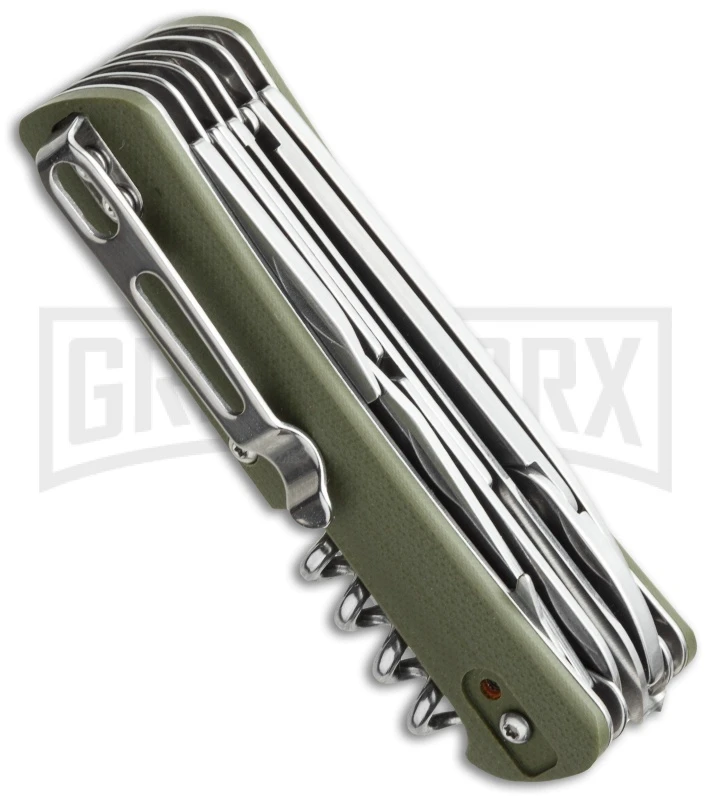 Boker Plus Outdoor 4 Tech-Tool Green G-10 Folding Knife - Polish Plain 5 Boker Plus Outdoor 4 Tech-Tool Green G-10 Folding Knife - Polish Plain - Image 3