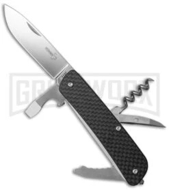Boker Plus Outdoor 6 Tech-Tool Carbon Fiber Folding Knife - Satin Plain