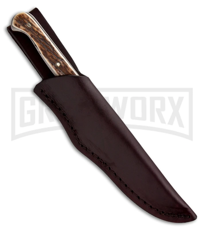 Boker Plus Stag Scout Fixed Blade Knife - Satin Plain 4 Boker Plus Stag Scout Fixed Blade Knife - Satin Plain - Image 2