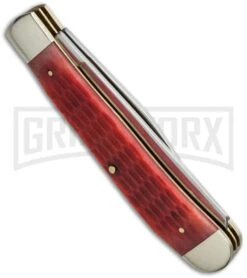 Boker Trapper Jigged Red Bone Pocket Knife 5 Boker Trapper Jigged Red Bone Pocket Knife -Boker Shop boker 110747 side cm large