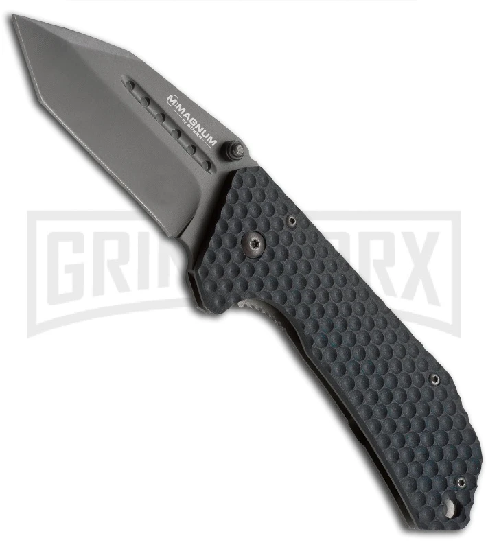 Boker Magnum Commander Black Folding Knife - Gray Plain 3 Boker Magnum Commander Black Folding Knife - Gray Plain