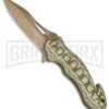Boker Magnum Delta Romeo Green/Tan G10 Folding Knife - Brown Plain -Boker Shop boker delta romeo 01gl141 cm large