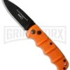 Boker Kalashnikov Orange Automatic Knife - Black Plain -Boker Shop boker kalashnikov 01kals10n cm large