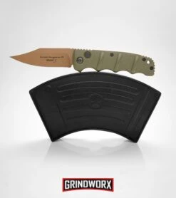 Boker Kalashnikov Desert Warrior Bowie Automatic Knife - Copper Plain -Boker Shop boker kalashnikov desert warrior bowie BHQ 17106 box dl 2 large