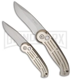 Boker Magnum Black Automatic Knife - Tanto Black Serr -Boker Shop boker magnum 01bo007 comparison large