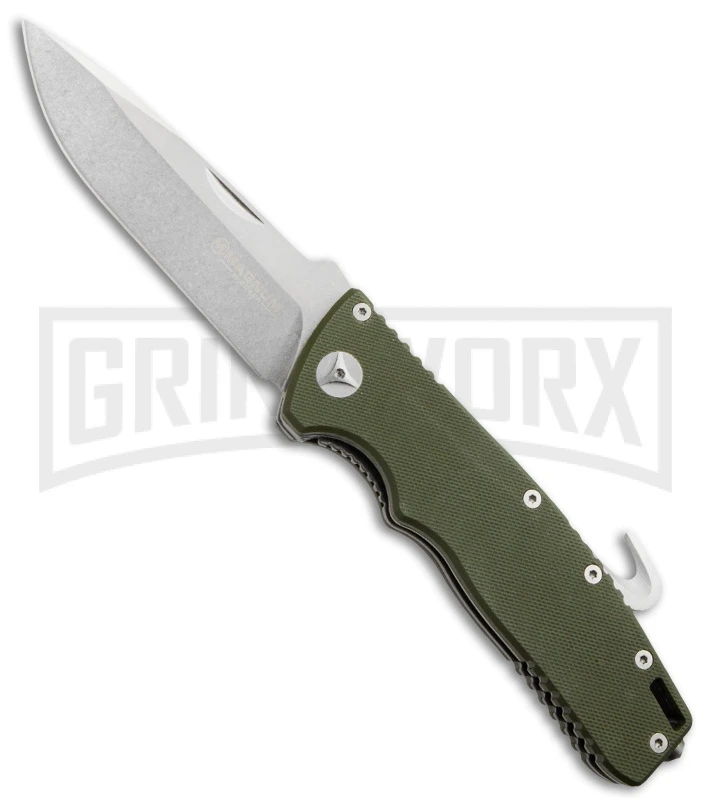 Boker Magnum Ranger Rescue Green G10 Knife - Stonewash Plain 3 Boker Magnum Ranger Rescue Green G10 Knife - Stonewash Plain