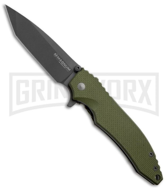 Boker Magnum Mike Zulu Folding Knife - Gray Plain 3 Boker Magnum Mike Zulu Folding Knife - Gray Plain
