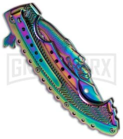 Boker Magnum Rainbow Mermaid Folding Knife - Spectrum Plain 7 Boker Magnum Rainbow Mermaid Folding Knife - Spectrum Plain -Boker Shop boker magnum 01lg318 cm side large