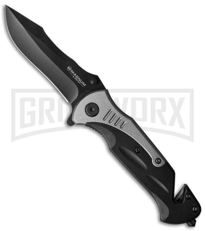Boker Magnum Volunteer FD Folding Knife - Black Plain 3 Boker Magnum Volunteer FD Folding Knife - Black Plain