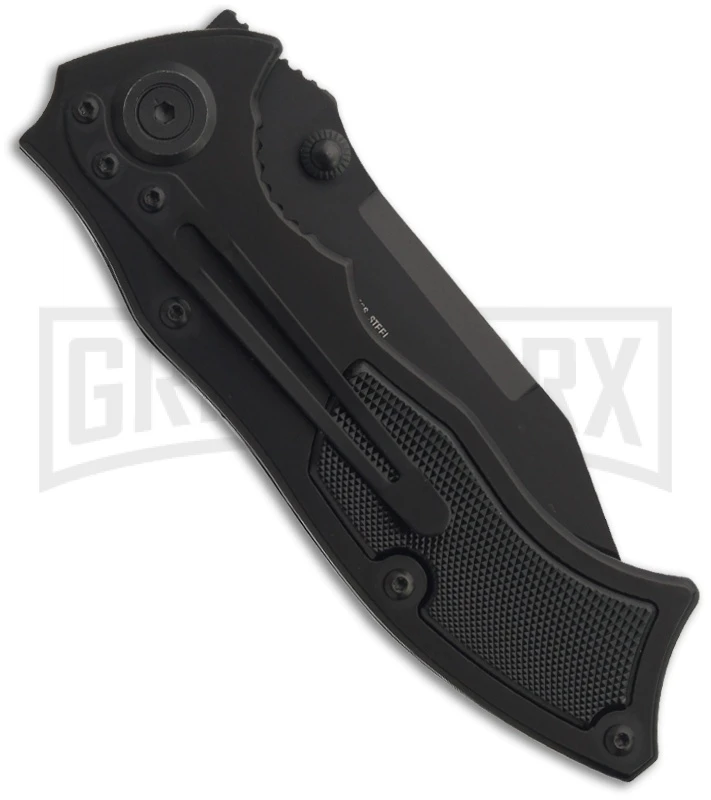 Boker Magnum Stout Folding Knife - Black Serr 4 Boker Magnum Stout Folding Knife - Black Serr - Image 2