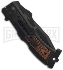 Boker Magnum Midnight Star Folding Knife - Black Plain -Boker Shop boker magnum 01ry566 back large