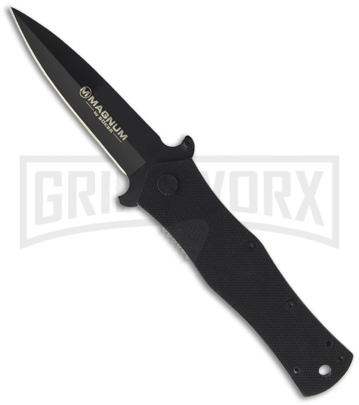 Boker Magnum Agent Folding Knife - Black Plain 3 Boker Magnum Agent Folding Knife - Black Plain