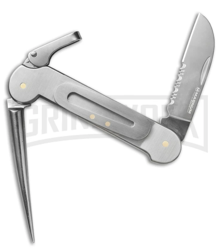 Boker Magnum 01SC725 Catamaran Pocket Knife - Satin Serr 6 Boker Magnum 01SC725 Catamaran Pocket Knife - Satin Serr - Image 4