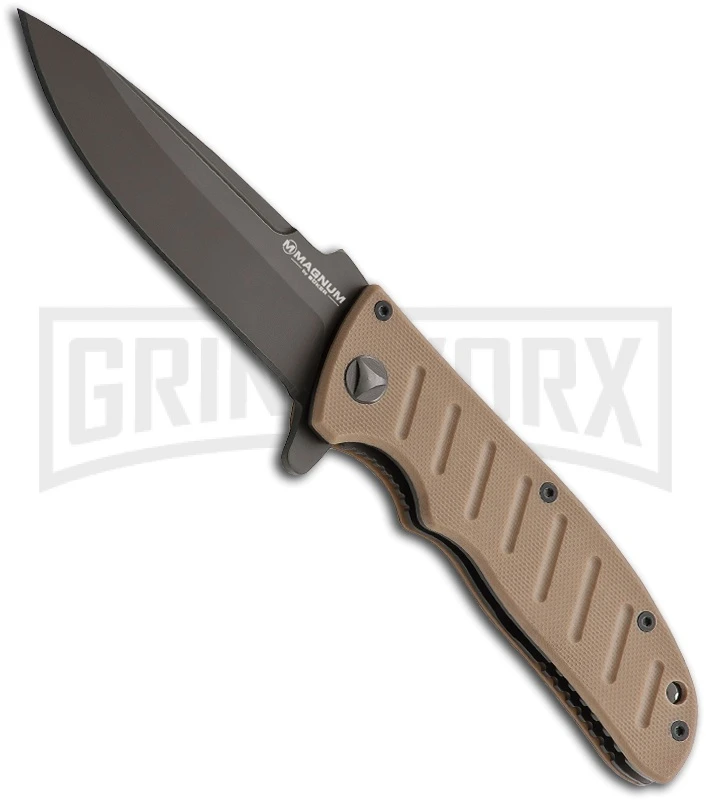 Boker Magnum A-Stan Folding Knife - Gray Plain 3 Boker Magnum A-Stan Folding Knife - Gray Plain