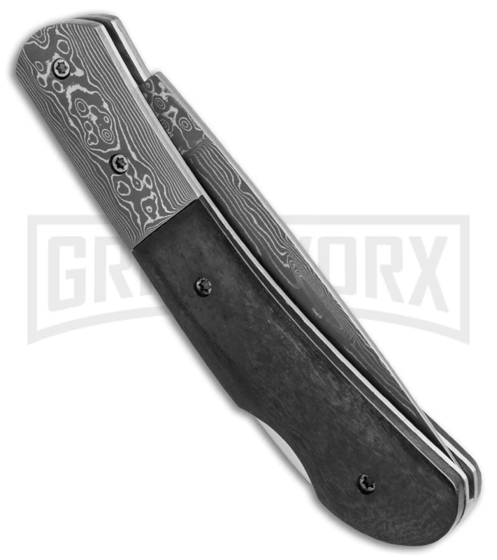 Boker Magnum Black Bone Folding Knife - Damascus Plain 4 Boker Magnum Black Bone Folding Knife - Damascus Plain - Image 2