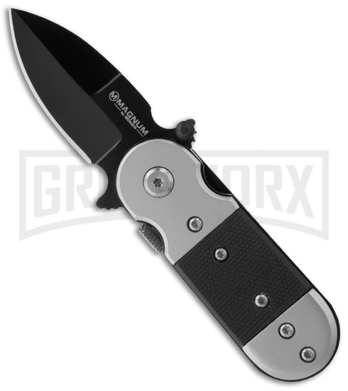 Boker Magnum Black Lightning Folding Knife - Black Plain 3 Boker Magnum Black Lightning Folding Knife - Black Plain