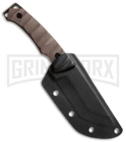 Boker Magnum Breacher Brown G-10 Fixed Blade - Smokewash Plain -Boker Shop boker magnum breacher fixed smokewash 02mb540 sheath large