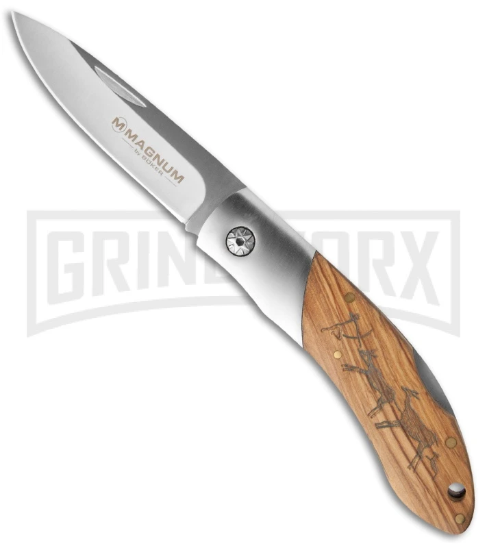 Boker Magnum Caveman Folding Knife - Satin Plain 3 Boker Magnum Caveman Folding Knife - Satin Plain