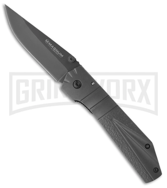 Boker Magnum Code Gray Folding Knife - Gray Plain 3 Boker Magnum Code Gray Folding Knife - Gray Plain
