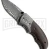 Boker Magnum Damascus Stubby Folding Knife - Damascus Plain -Boker Shop boker magnum damascus stubby 01mb178dam large