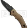 Boker Magnum Fast Forward Tan G10 Folding Knife - Black Plain -Boker Shop boker magnum fast forward tan blackwash 01lg015 large